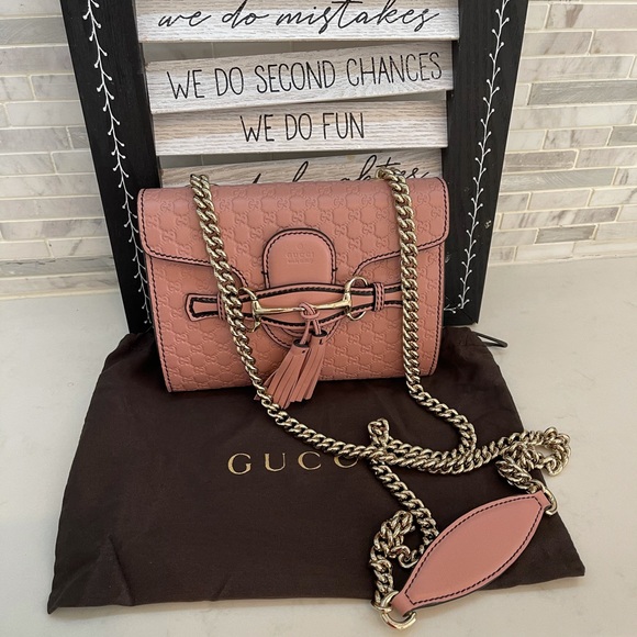 Gucci Handbags - ❌SOLD❌GUCCI Microguccissima Mini Emily Shoulder Bag Pink